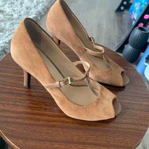 Tan suede Franco Sarto Heels